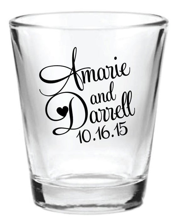 Glass Wedding Favors
 144 Personalized 1 5oz Wedding Favors Glass Shot by Factory21