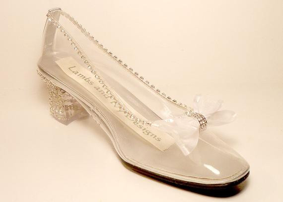 Glass Wedding Shoes
 Cinderella Glass Slipper Wedding Shoes Glass Bridal by