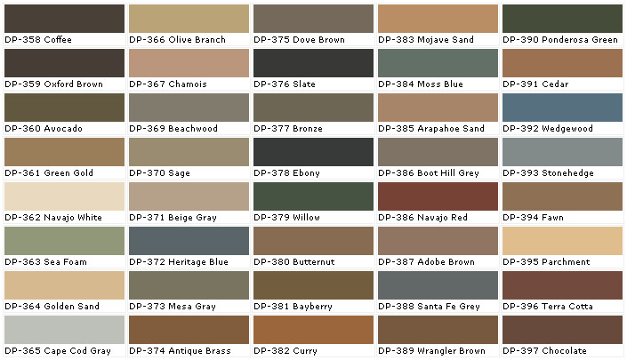 Glidden Deck Paint
 Behr Deck Over Color Chart