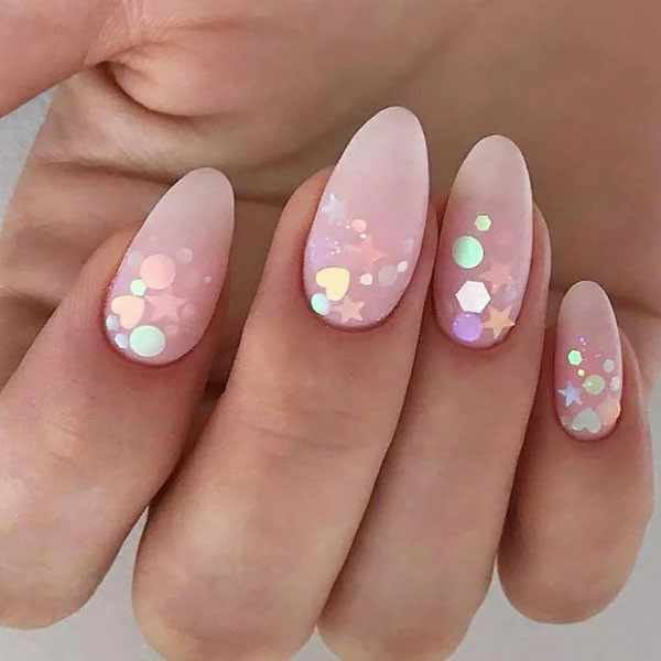 Glitter Almond Nails
 10 Breathtaking Almond Nail Designs to Try In 2019