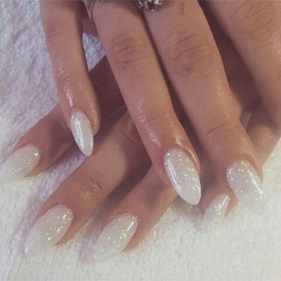 Glitter Almond Nails
 45 Simple Acrylic Almond Nails Designs For Summer 2019