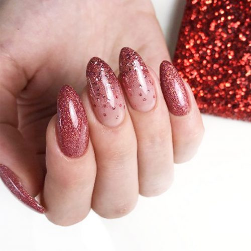 Glitter Almond Nails
 39 Breathtaking Designs For Almond Nails To Refresh Your Look