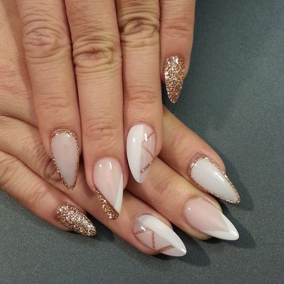 Glitter Almond Nails
 Top 30 Spectacular Almond Acrylic Nails