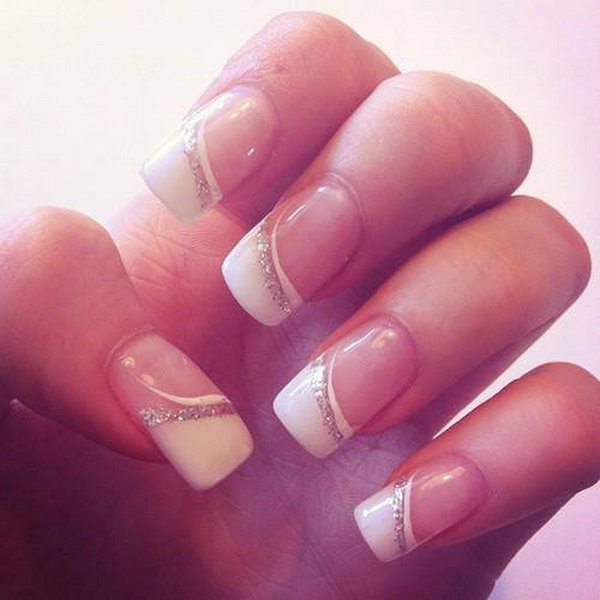 Glitter French Tip Nail Designs
 60 Fashionable French Nail Art Designs And Tutorials