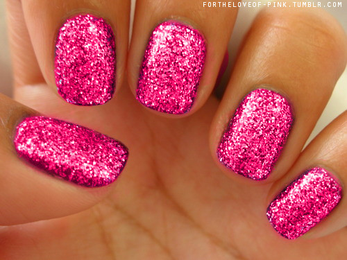 Glitter Pink Nails
 y Pink Glitter Nails s and for