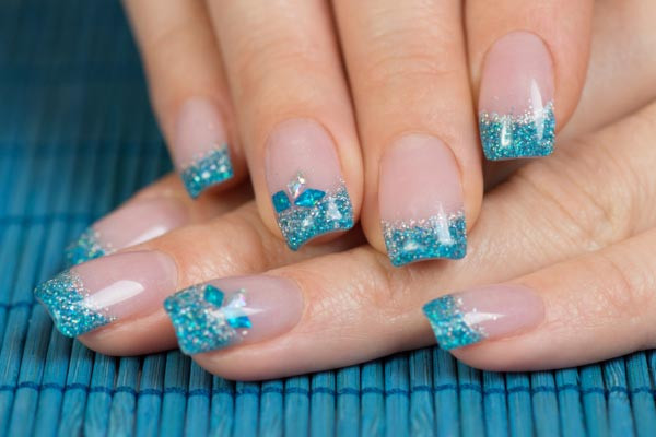 Glitter Tip Nails
 55 Most Stylish French Tip Nail Art Designs