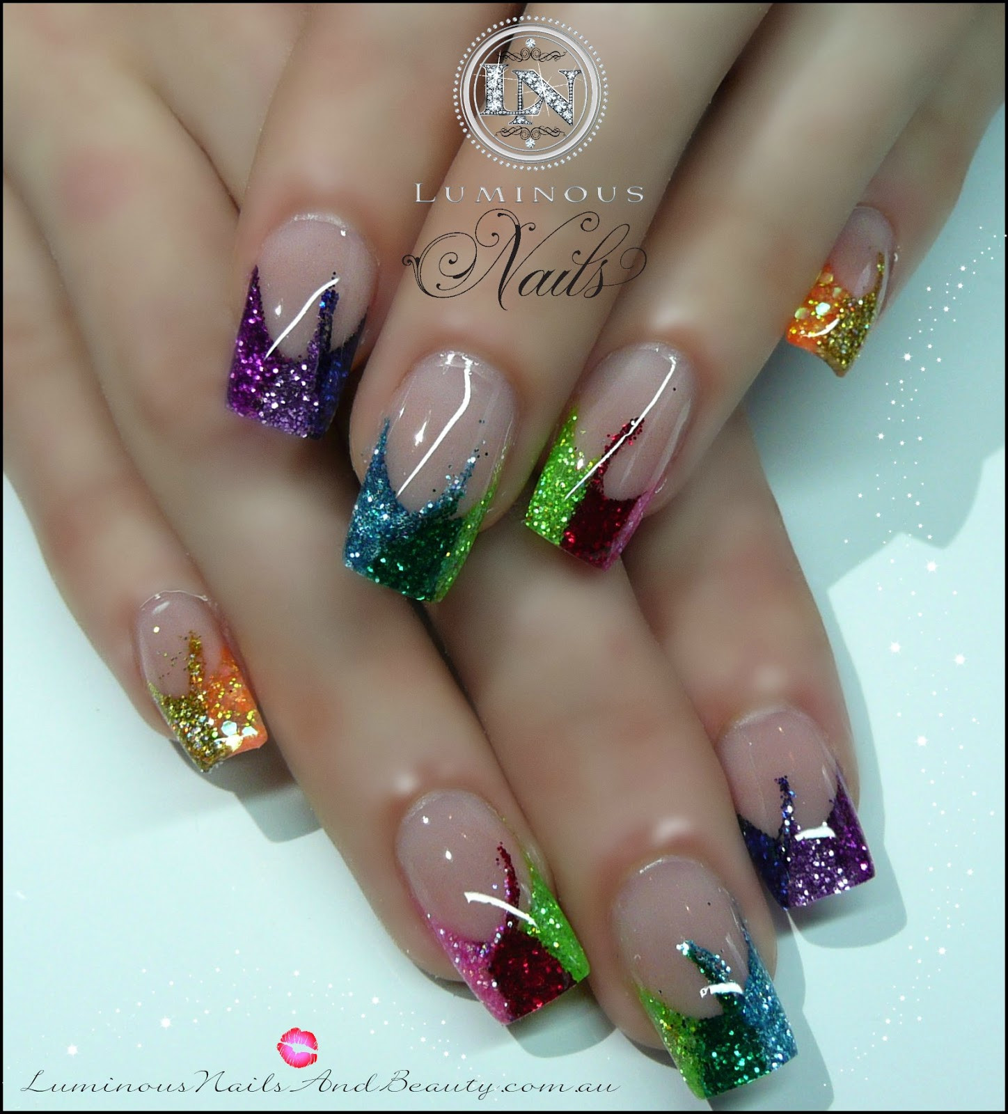 Glitter Tip Nails
 Luminous Nails May 2013