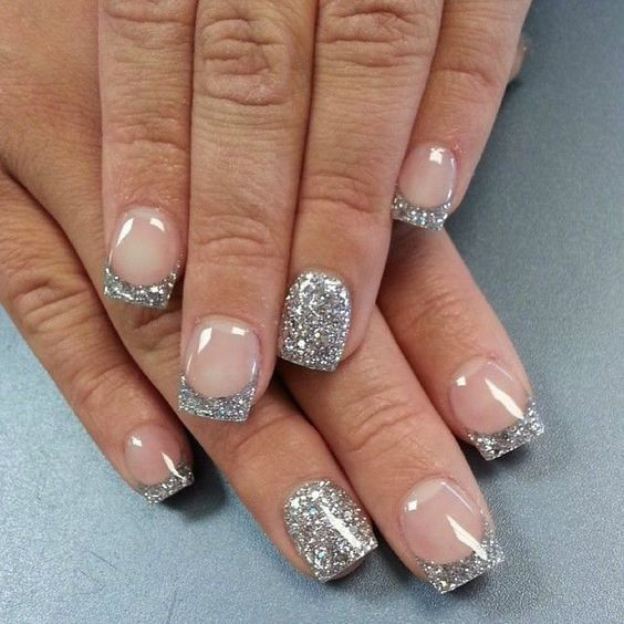 Glitter Tip Nails
 Top 60 Gorgeous Glitter Acrylic Nails