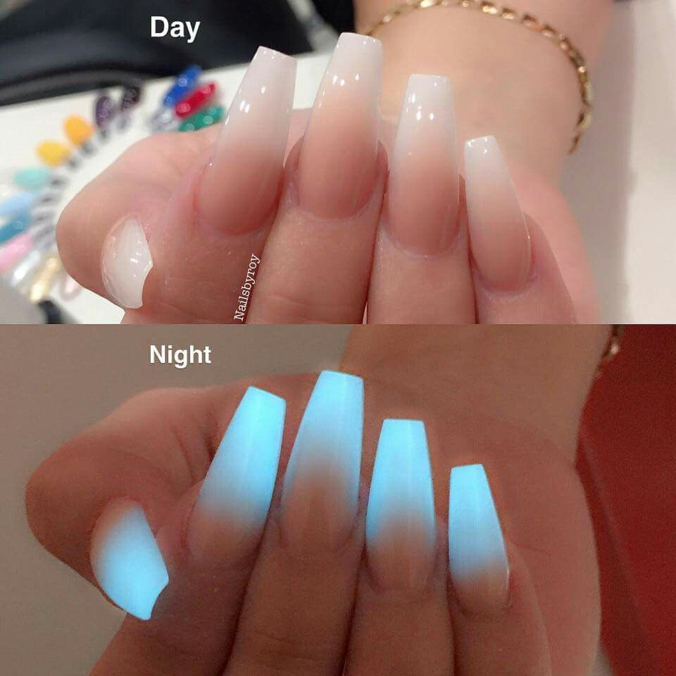 Glow In The Dark Nail Designs
 glow in the dark ombre