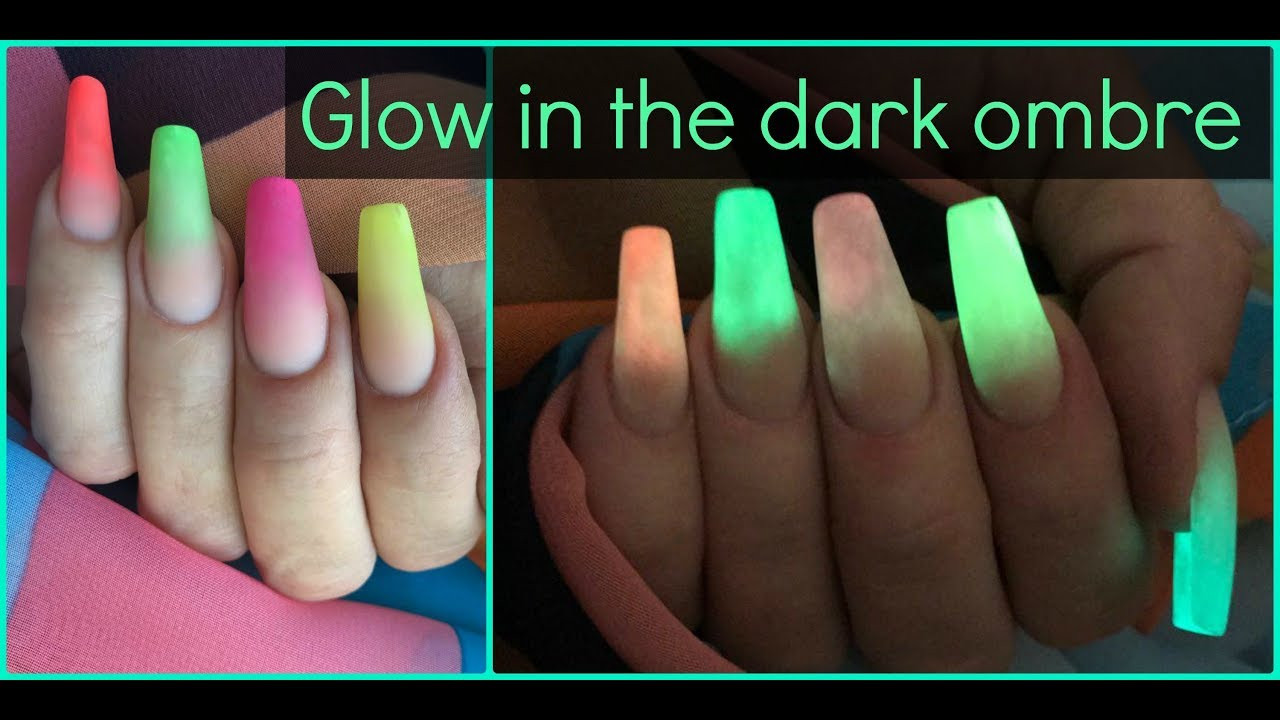 Glow In The Dark Nail Designs
 How to Glow in the dark ombre acrylic nails