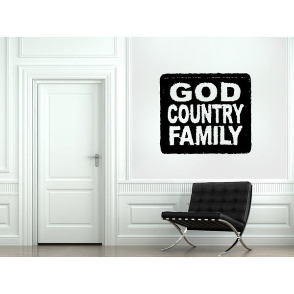 God Family Country Quote
 Shop Family God Country quote Wall Art Sticker Decal