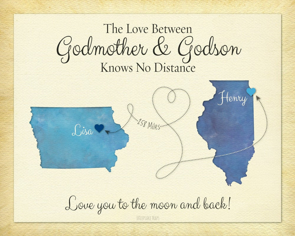 God Mother Quote
 Godmother Gift Godson Gift Long Distance Gift Personalized