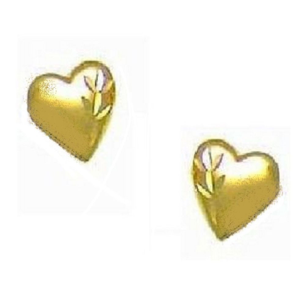 Gold Heart Earrings
 14k Yellow Gold Heart Stud Earrings Small Baby Children