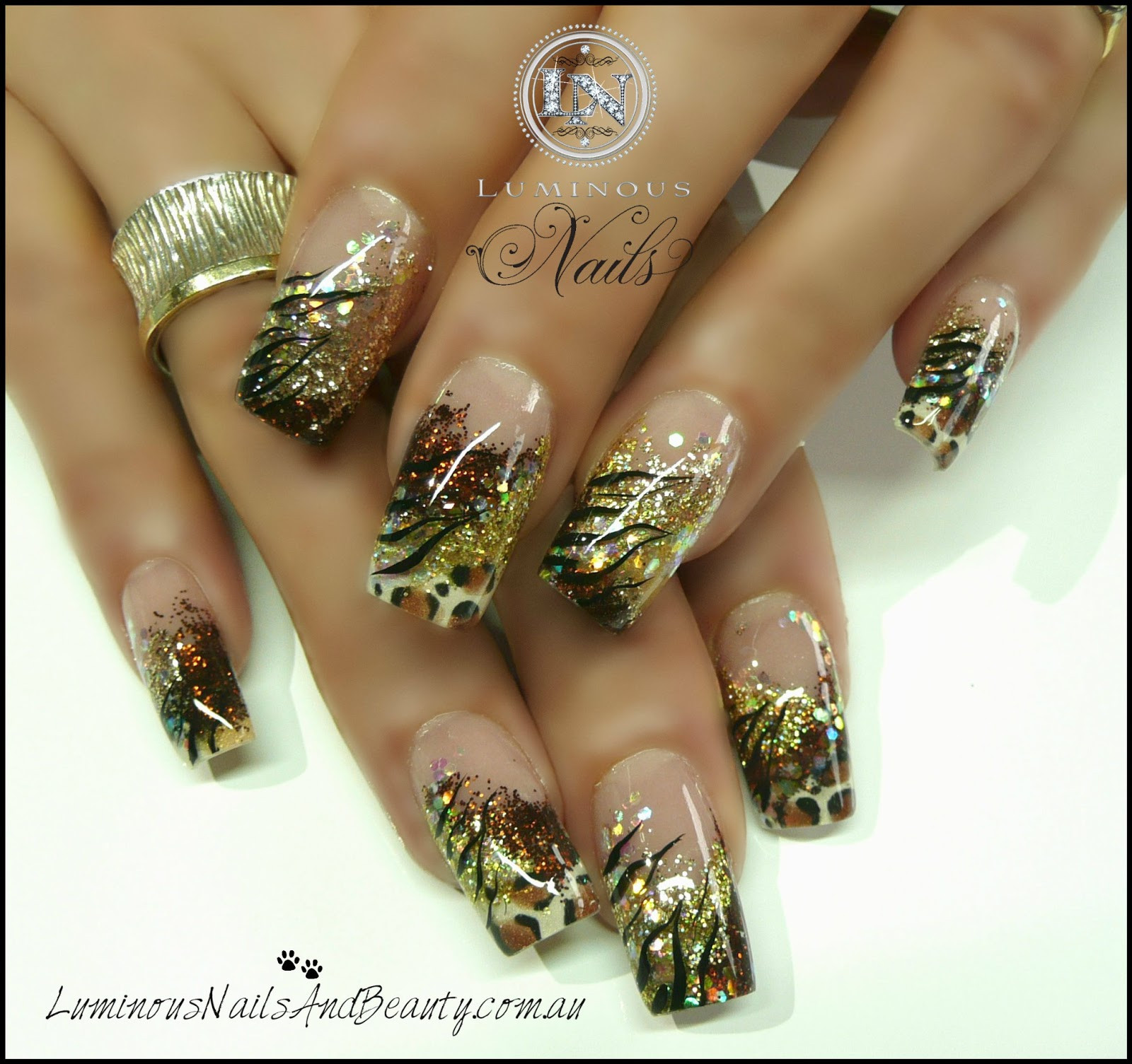 Gold Nail Designs For Acrylic Nails
 27 Acrylic Nails Design Red And Gold StylePics