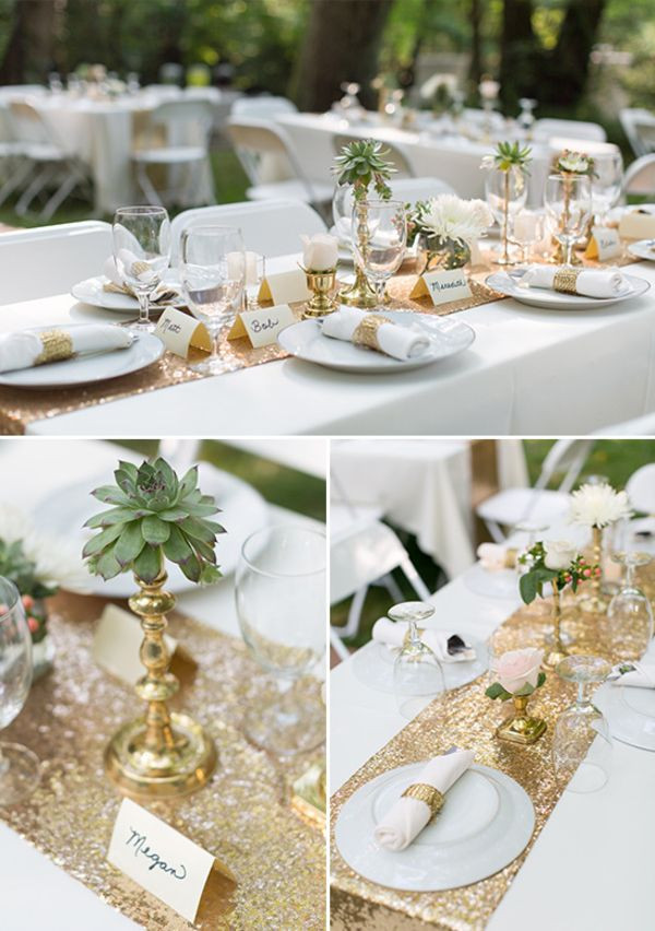 Gold Wedding Decorations Table
 White And Gold Wedding Table Styling