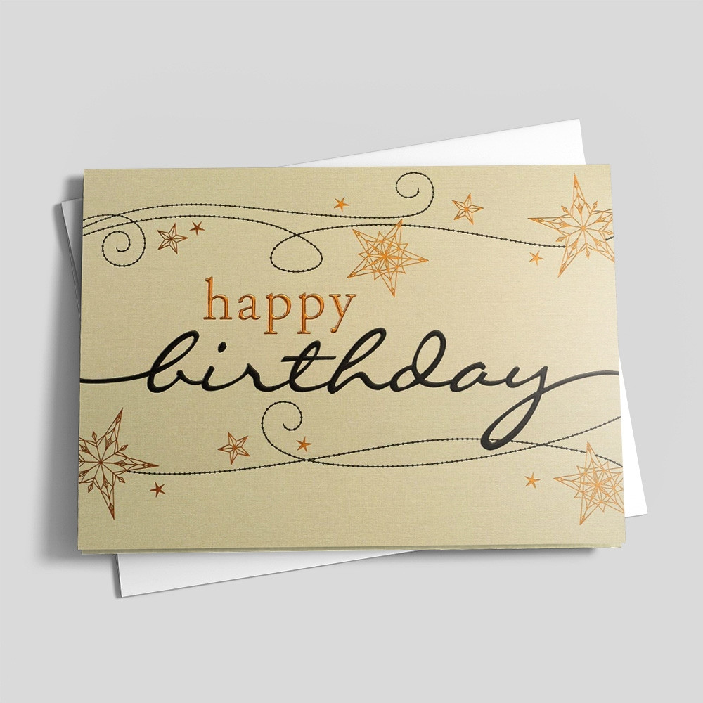 Golden Birthday Wishes
 Golden Birthday Wishes Card Foil by Brookhollow