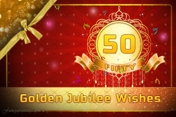 Golden Birthday Wishes
 Golden Jubilee Greeting Card