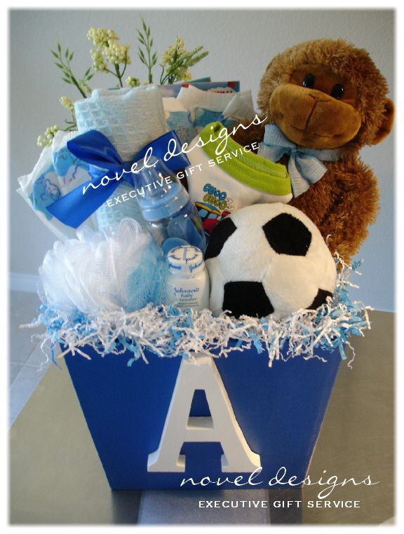 Good Baby Boy Gifts
 Personalized Baby Boy Blue Gift Basket Baby GiftBaskets