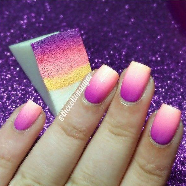 Gradient Nail Designs
 Make your nails more exciting with this gra nt nail art