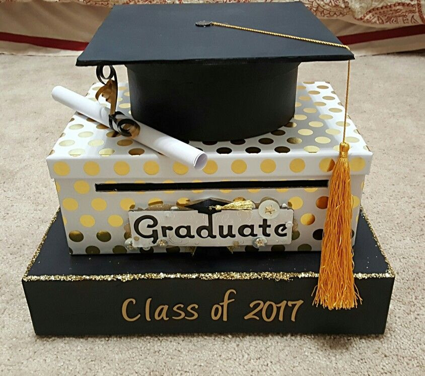 Graduation Party Card Box Ideas
 I made this card box for my daughters high school