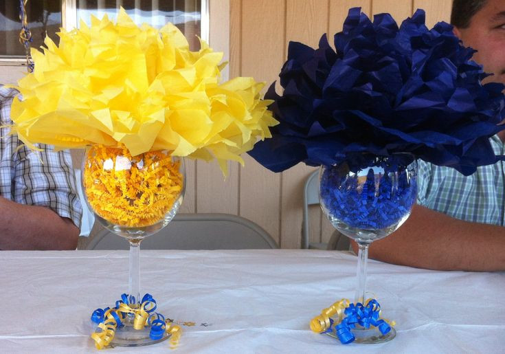 Graduation Party Centerpiece Ideas Cheap
 12 best images about Decorating for Royal Blue and Yellow