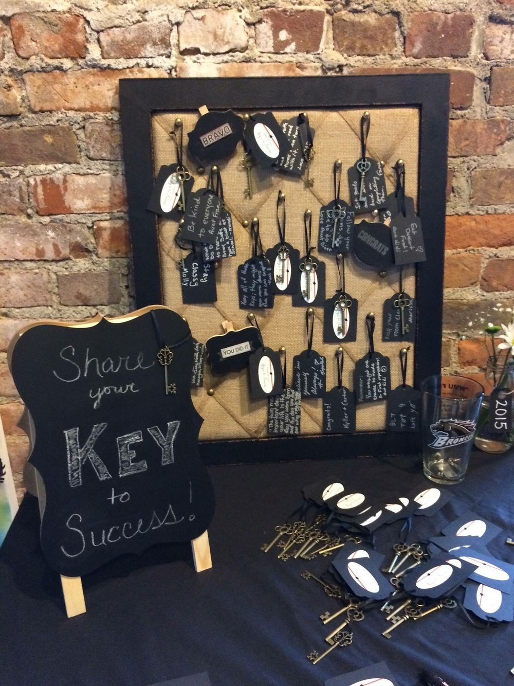 Graduation Party Decoration Ideas For Guys
 Grad party "Keys to Success" table