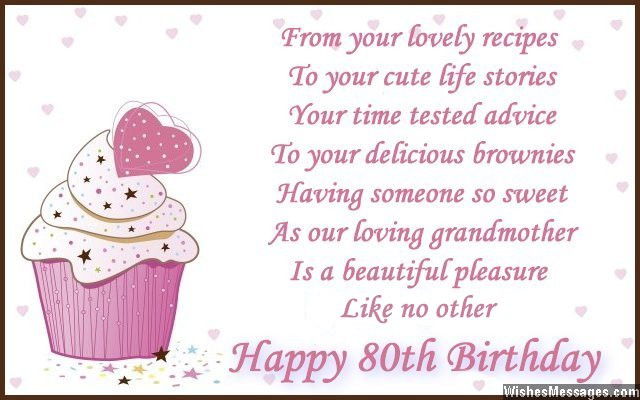 Grandma Birthday Quote
 80th birthday wishes – WishesMessages