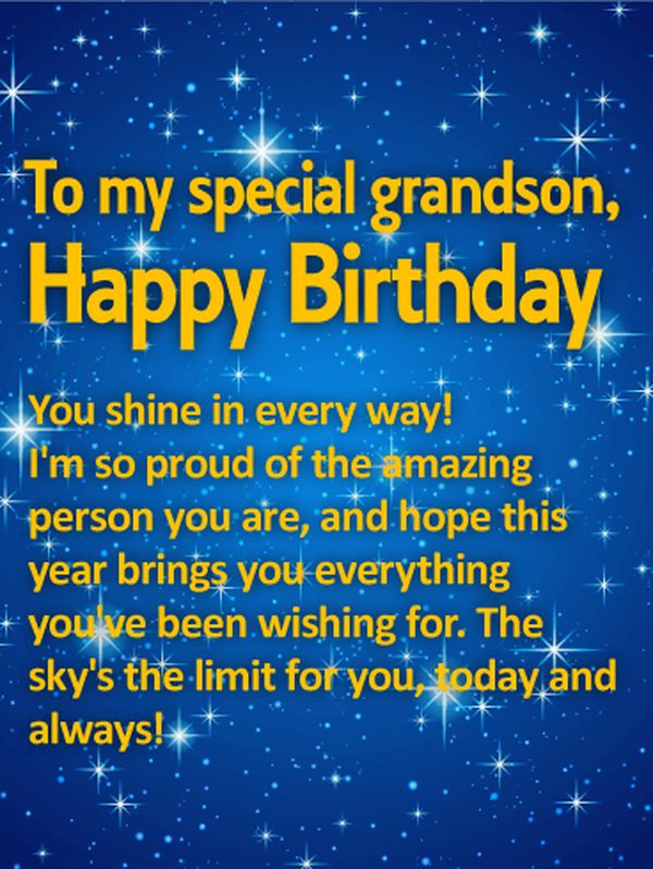 Grandson Birthday Wishes
 Happy Birthday Wishes for Grandson