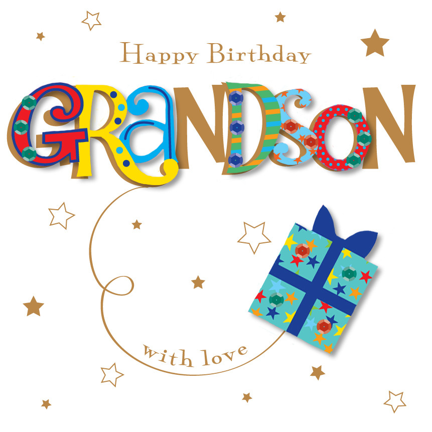 Grandson Birthday Wishes
 Grandson Happy Birthday Greeting Card By Talking