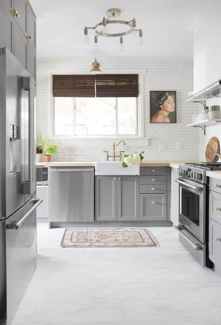 Gray Tile Kitchen
 40 Romantic and Wel ing Grey Kitchens For Your Home