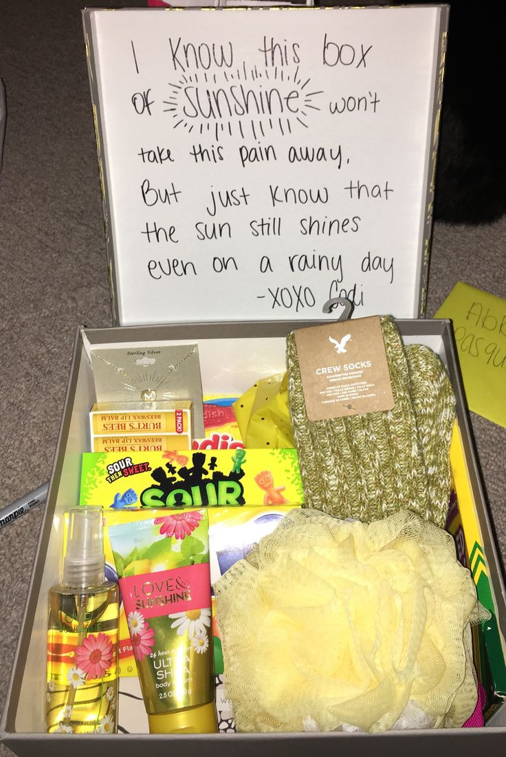 Great Gift Ideas For Best Friends
 care package for grieving friend Good idea
