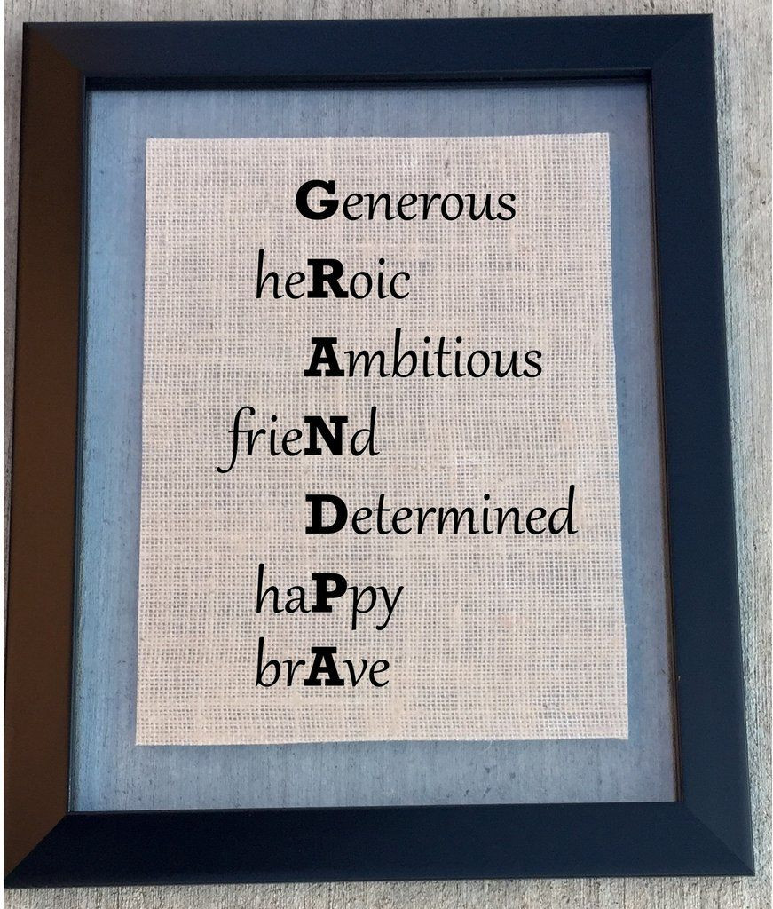 Great Gift Ideas For Grandfather
 Burlap Grandpa Sign