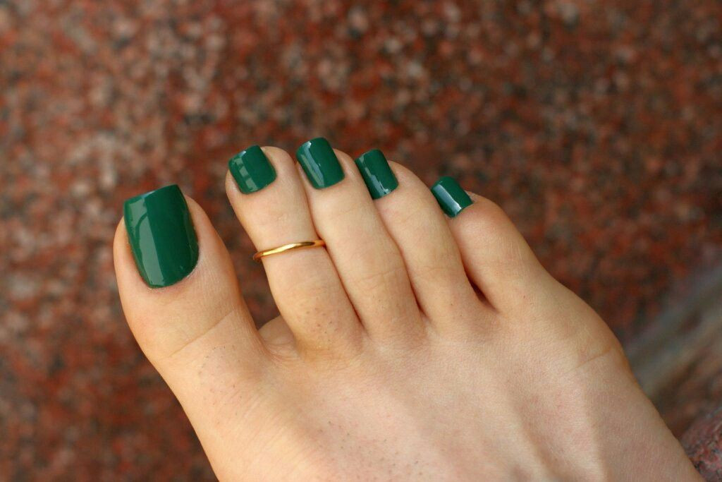 Green Toe Nail Designs
 Nice green toenails Feet nails in 2019