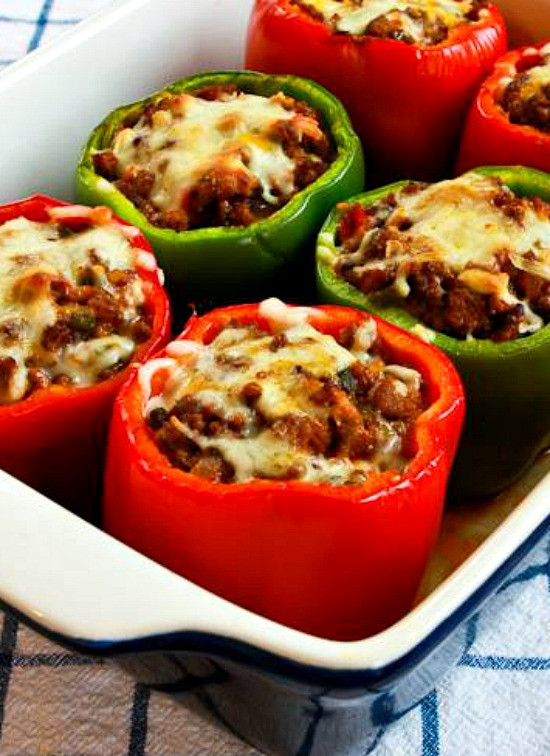Ground Turkey Sausage Recipe
 Kalyn s Kitchen Low Carb Stuffed Peppers with Turkey
