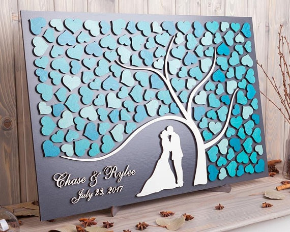 Guest Book Alternative Wedding
 Personalized 3D Wedding Guest Book Alternatives Tree of