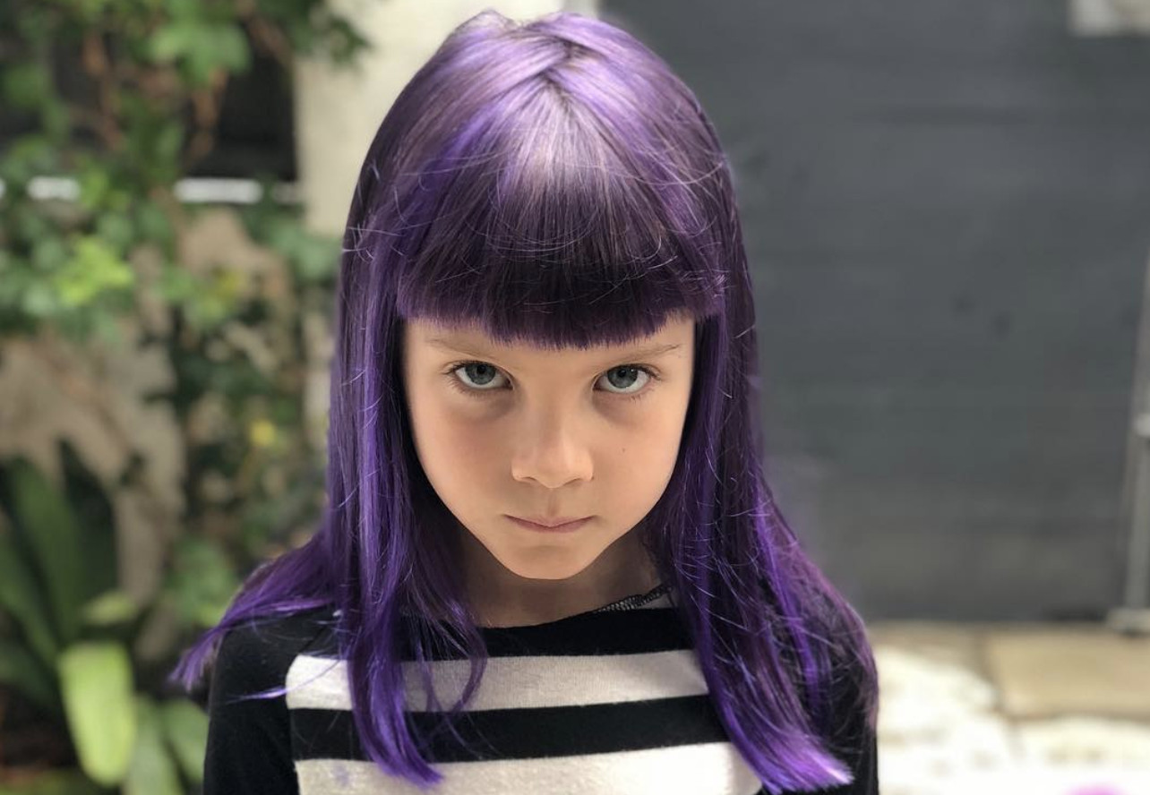 Hair Color Kids
 P nk s daughter has purple hair