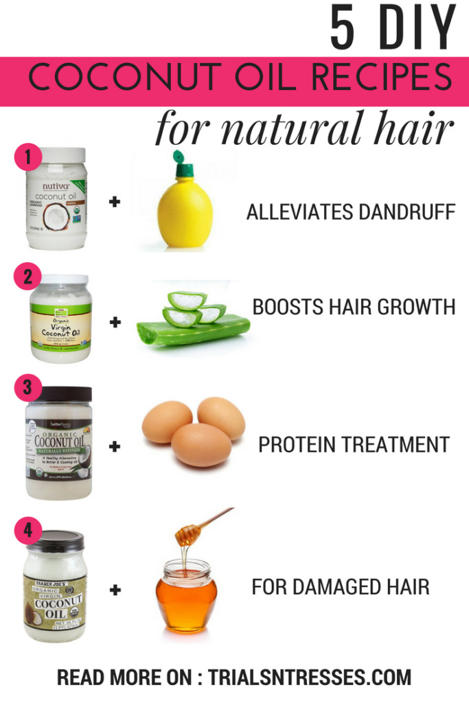 Hair Growth Treatment DIY
 5 DIY Coconut Oil Recipes For Natural Hair Trials N Tresses