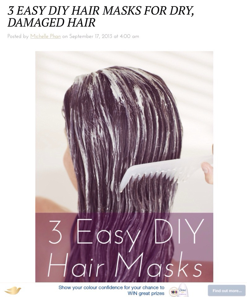 Hair Masks For Damaged Hair DIY
 3 Really Easy DIY Hair Masks For Dry Damaged Hair💆