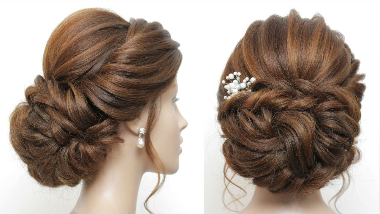 Hairstyle For Long Hair For Wedding
 New Low Messy Bun Bridal Hairstyle For Long Hair Wedding
