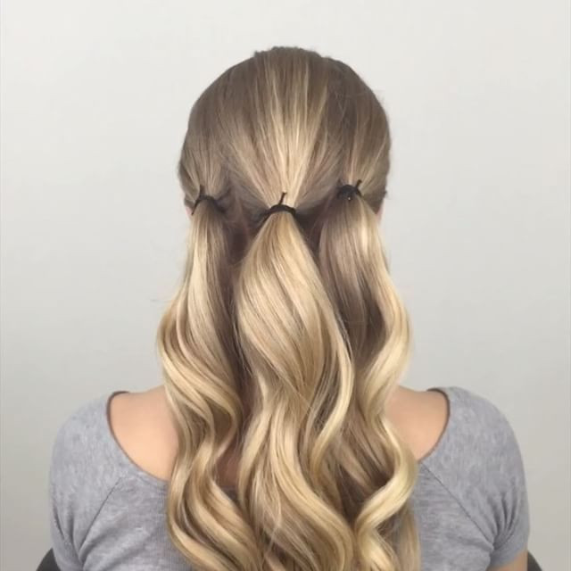 Hairstyle Updos Easy
 Easy updo that starts with three ponytails