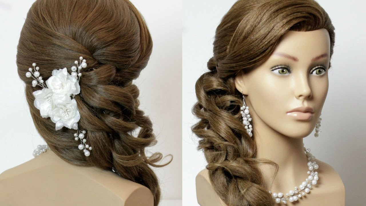 Hairstyles For Long Hair
 Prom bridal hairstyle for long hair with curls Tutorial