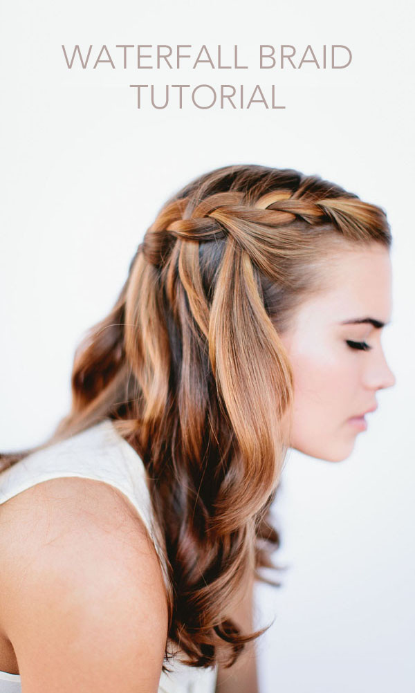 Hairstyles For Long Hair With Braids
 Waterfall Braid Wedding Hairstyles for Long Hair ce Wed