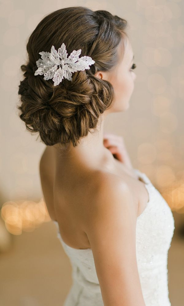 Hairstyles For Weddings Bride
 Bridal Updos And Wedding Hairstyle with Lace Headpiece