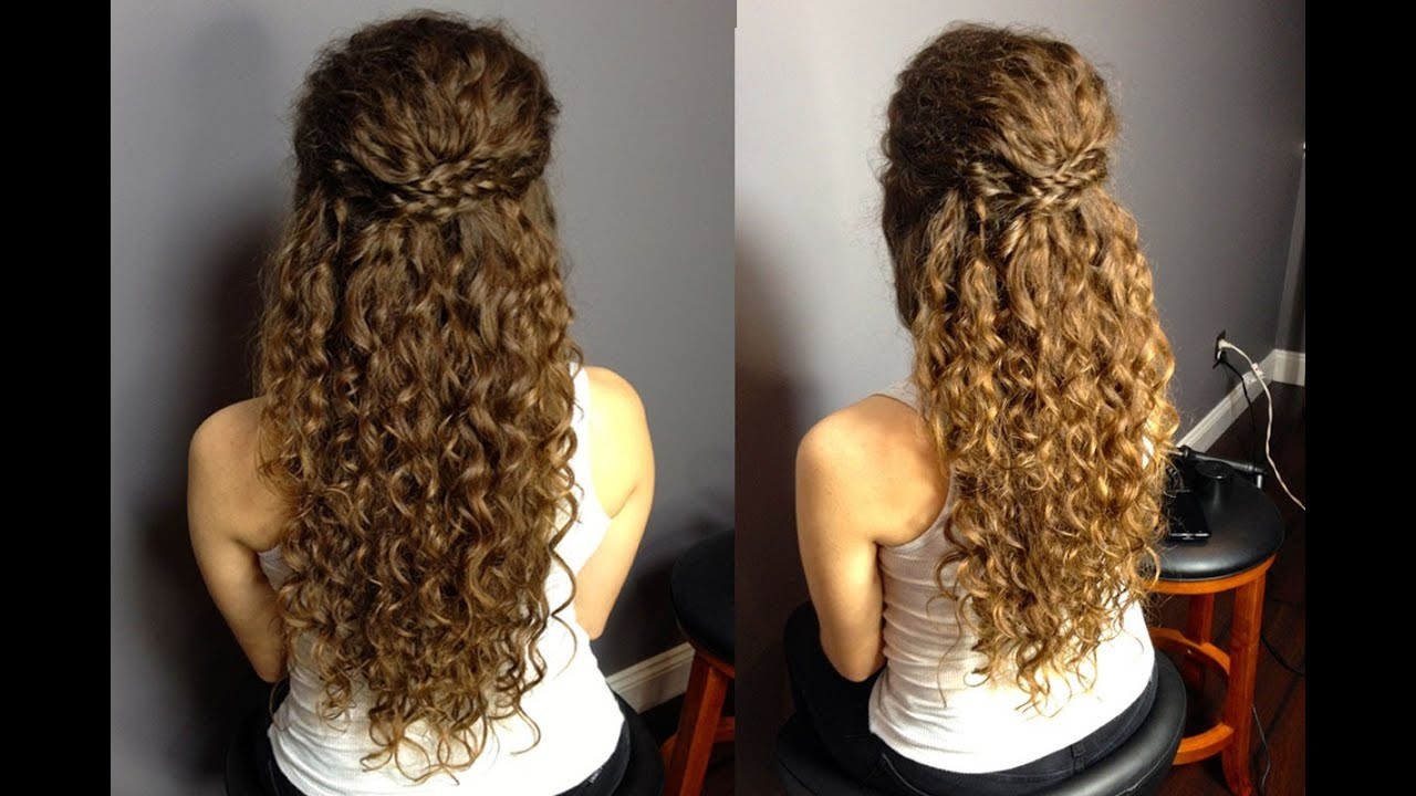 Half Braids Half Curly Hairstyles
 Half Up Half Down Updo For Naturally Curly Hair Easy