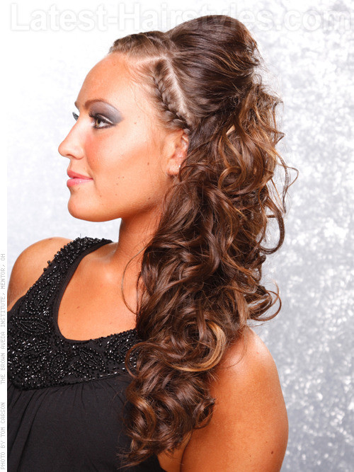 Half Braids Half Curly Hairstyles
 20 Gorgeous Formal Half Updos You ll Fall In Love With