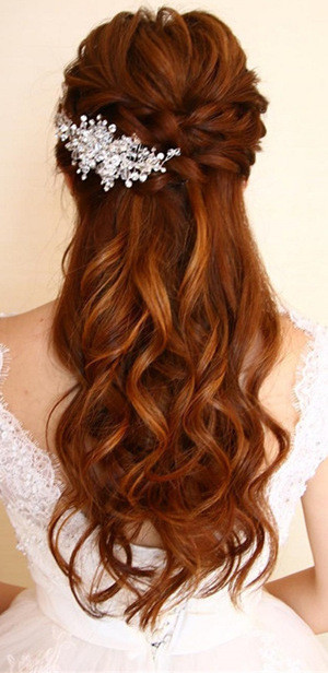 Half Up And Down Wedding Hairstyles
 20 Amazing Half Up Half Down Wedding Hairstyle Ideas Oh