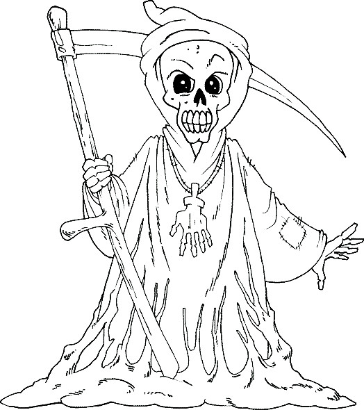 Halloween Coloring Pages For Boys
 Halloween Coloring Pages Grim Reaper Boys Coloring Pages