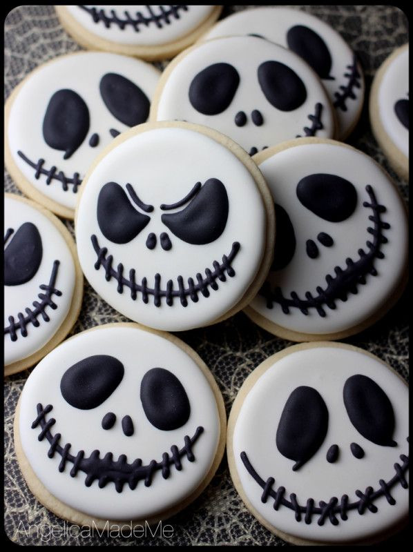 Halloween Cookies Pinterest
 Jack Skellington Sugar Cookies