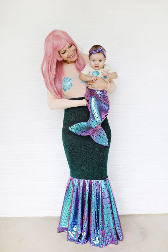 Halloween DIY Costumes
 Mother Daughter Mermaid Costume DIY A Beautiful Mess