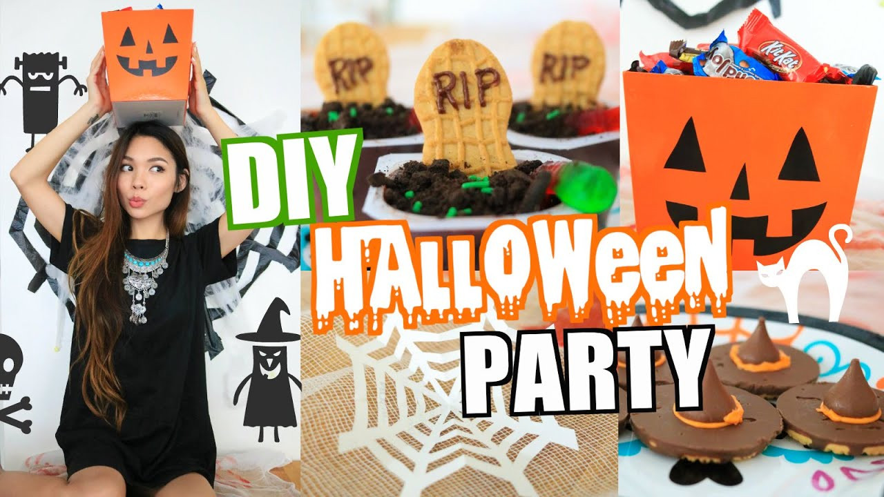 Halloween Party Decoration Ideas Diy
 EASY DIY HALLOWEEN PARTY DECOR & TREAT IDEAS